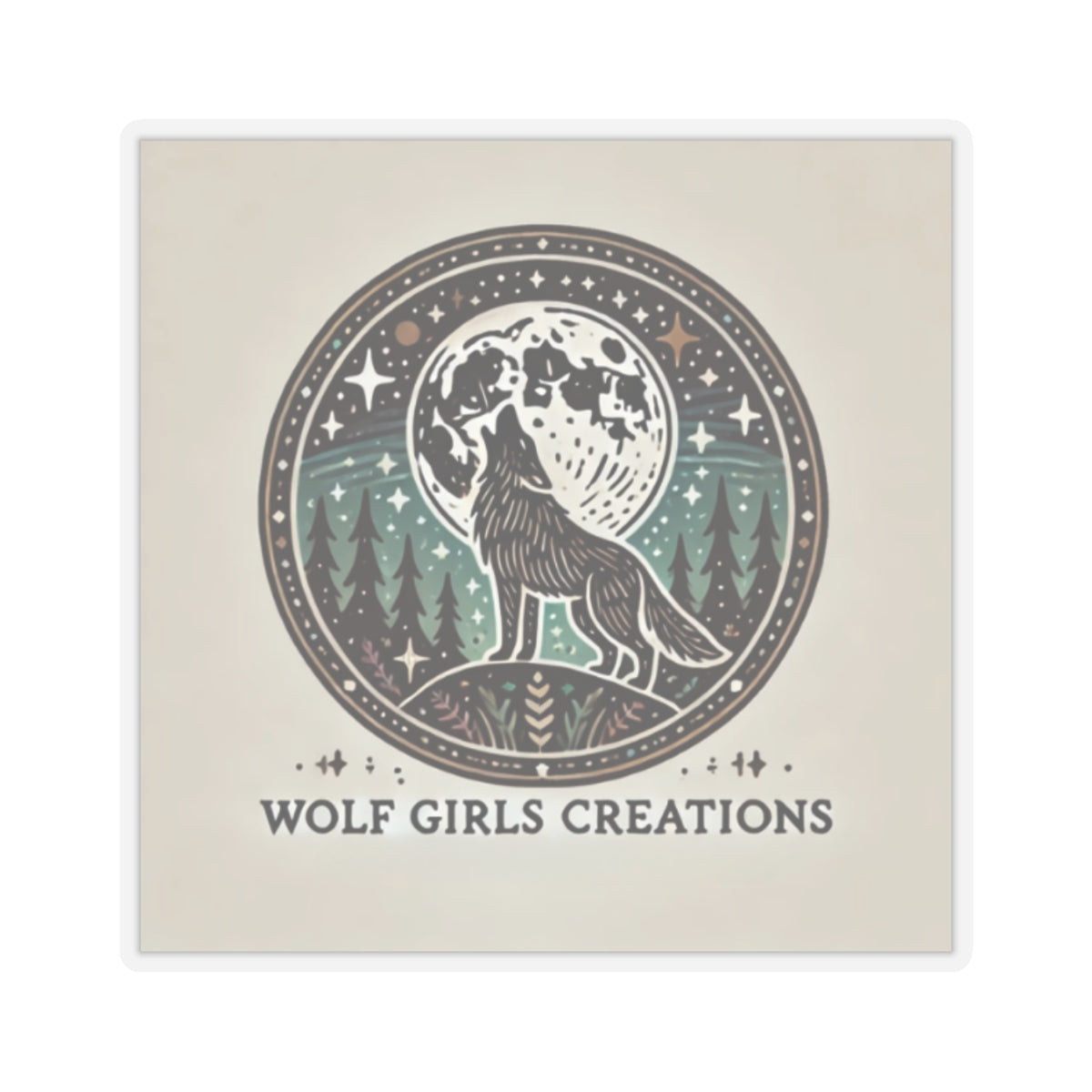 Wolf Girls Creations Kiss-Cut Stickers – Nature-Inspired Decor for Adventurers