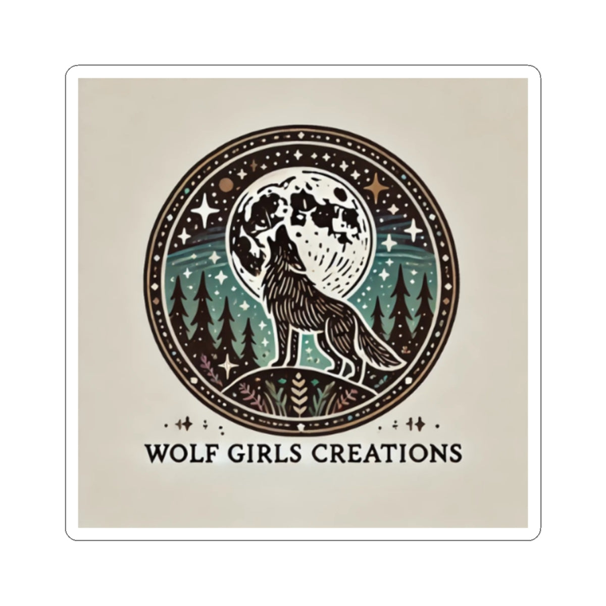 Wolf Girls Creations Kiss-Cut Stickers – Nature-Inspired Decor for Adventurers